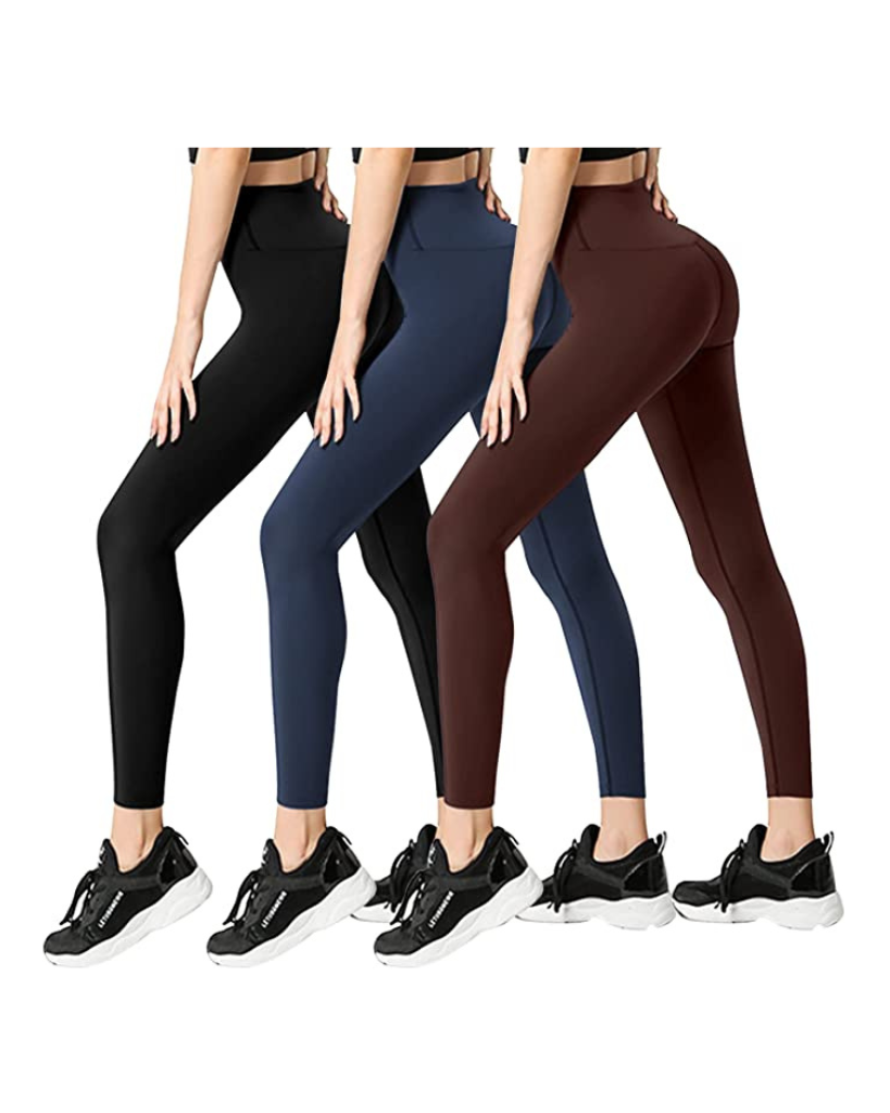 GAYHAY 3 Pack Plus Size Leggings for Women - High Waist Stretchy Tummy  Control Pants for Workout Yoga Running